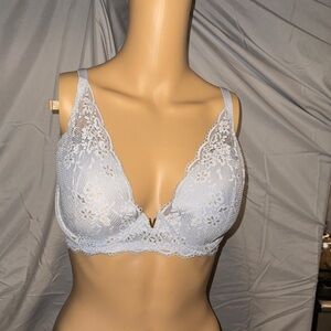 Victoria's Secret Lace Plunge Bra - Light Blue
